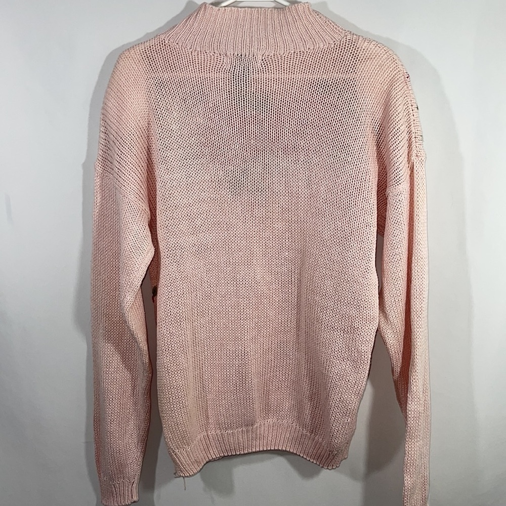 Cottage Core Pink Floral Sweater Size Medium - Picture 5 of 10